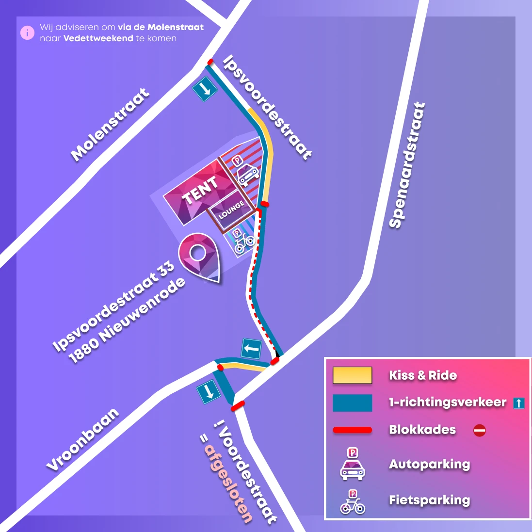 Verkeersplan Vedettweekend